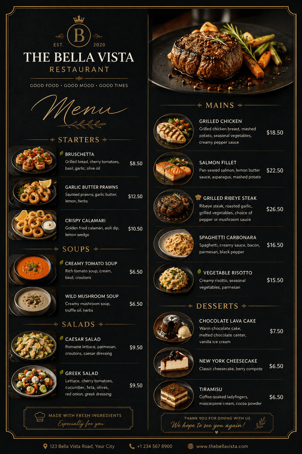 Top Restaurant Menu Design